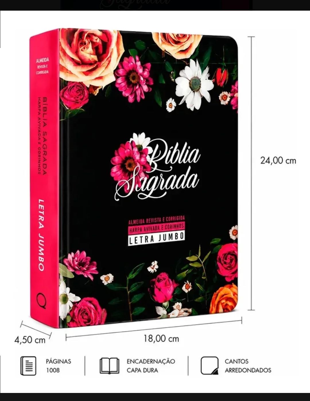 Bíblia ARC Com Harpa Avivada e Corinhos - Letra Jumbo - Capa