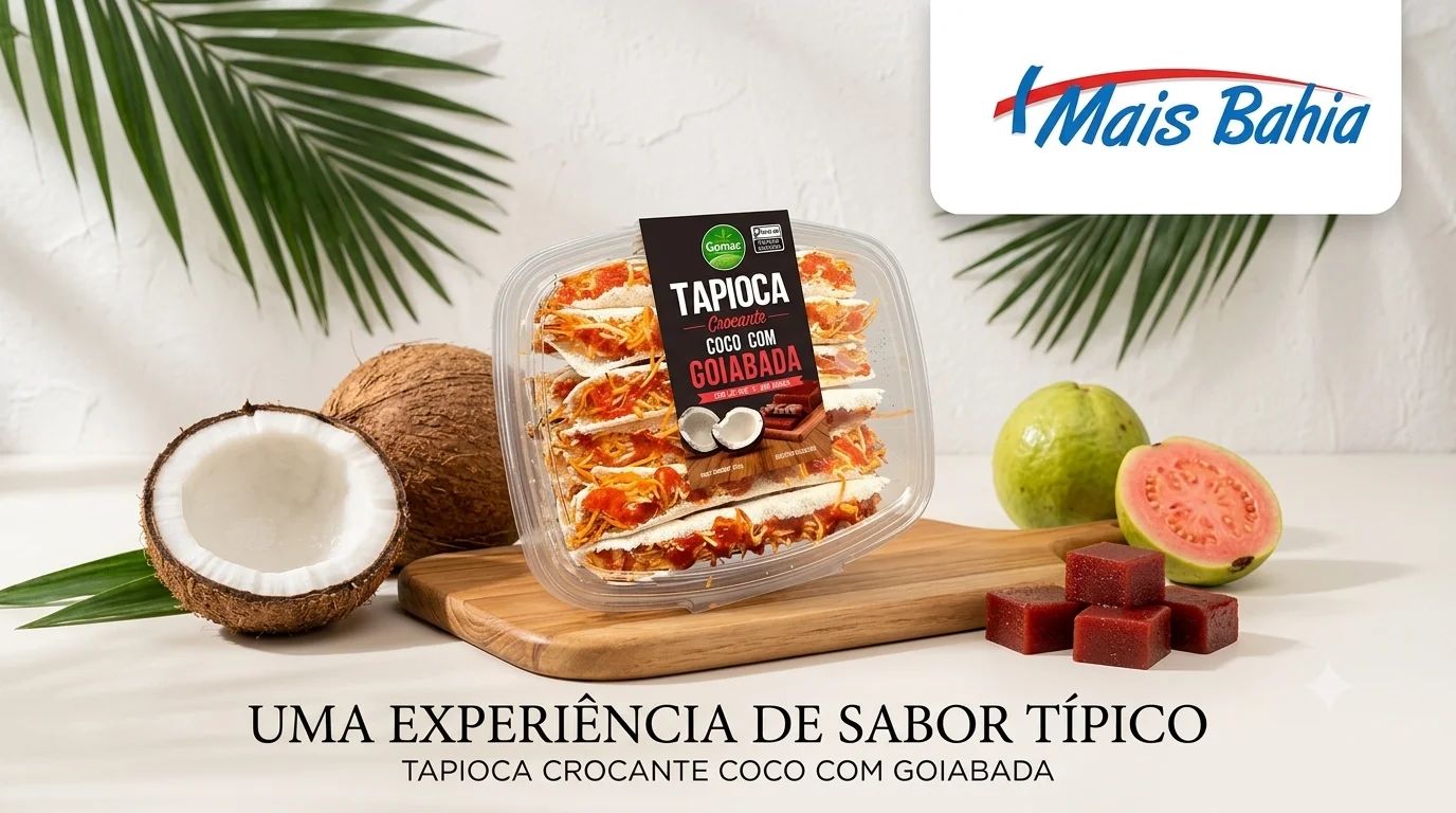 Tapioca Crocante Coco Com Goiabada Gomac 150g