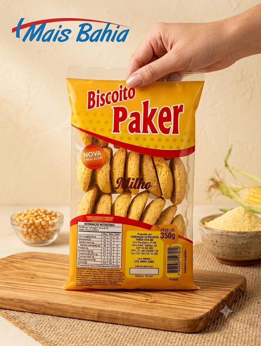 Biscoito Paker Milho 350g