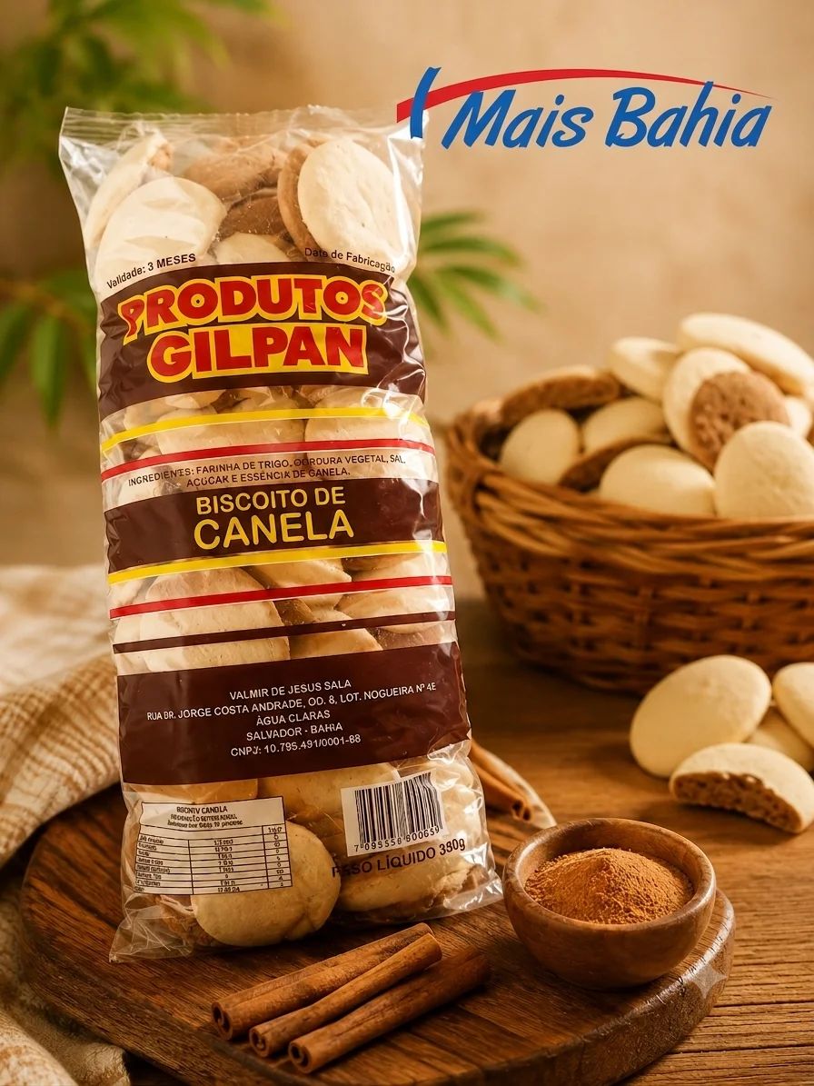 Biscoito de Canela Produtos Gilpan 380g
