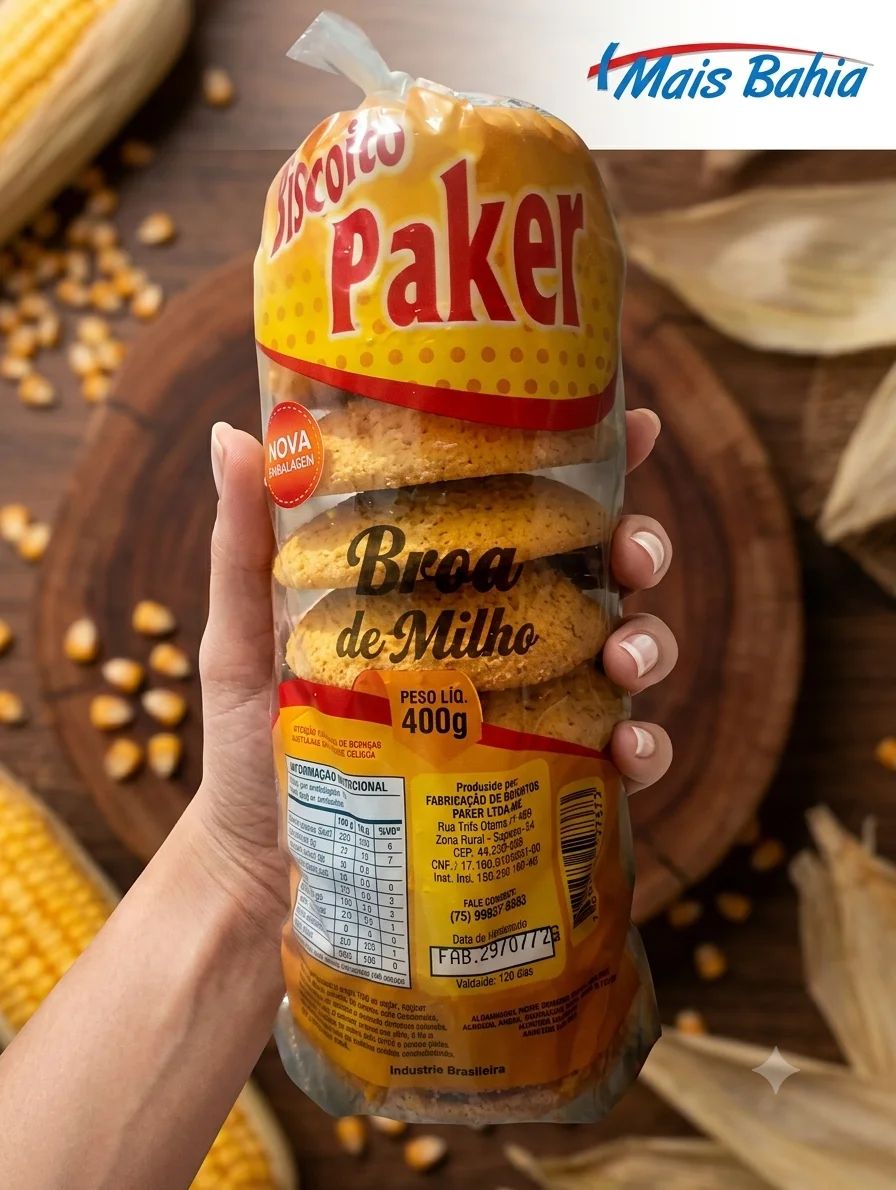 Biscoito Broa de Milho Paker 400g