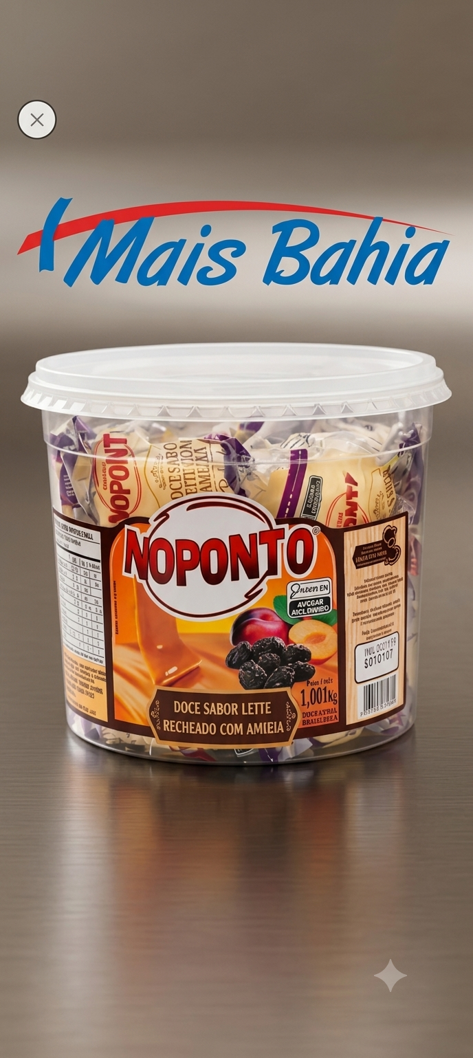Doce Noponto Recheado com Ameixa 1,001kg com 20 unidades