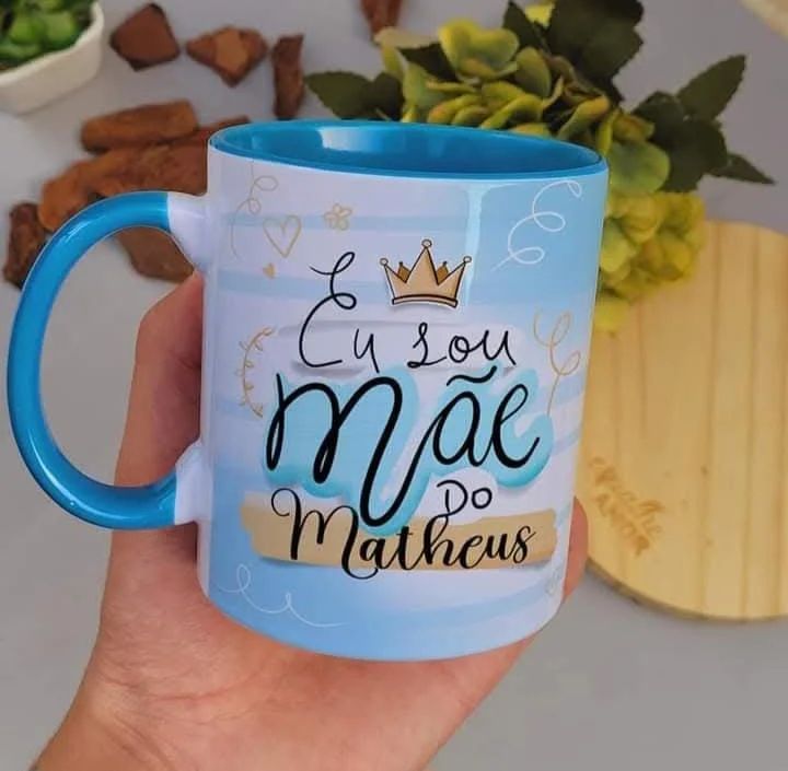 Caneca com alça e interior colorida personalizada