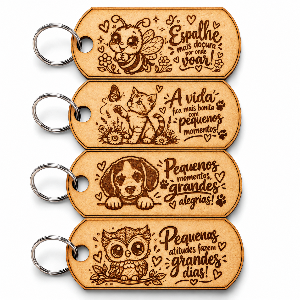 Chaveiro em MDF gravado a laser