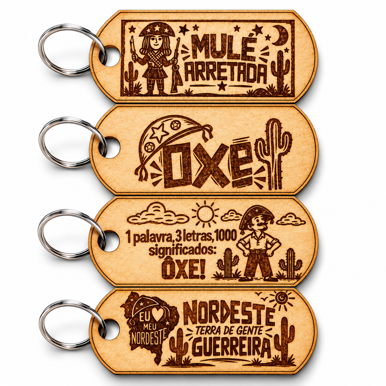 Chaveiro em MDF Personalizado Temática Nordeste