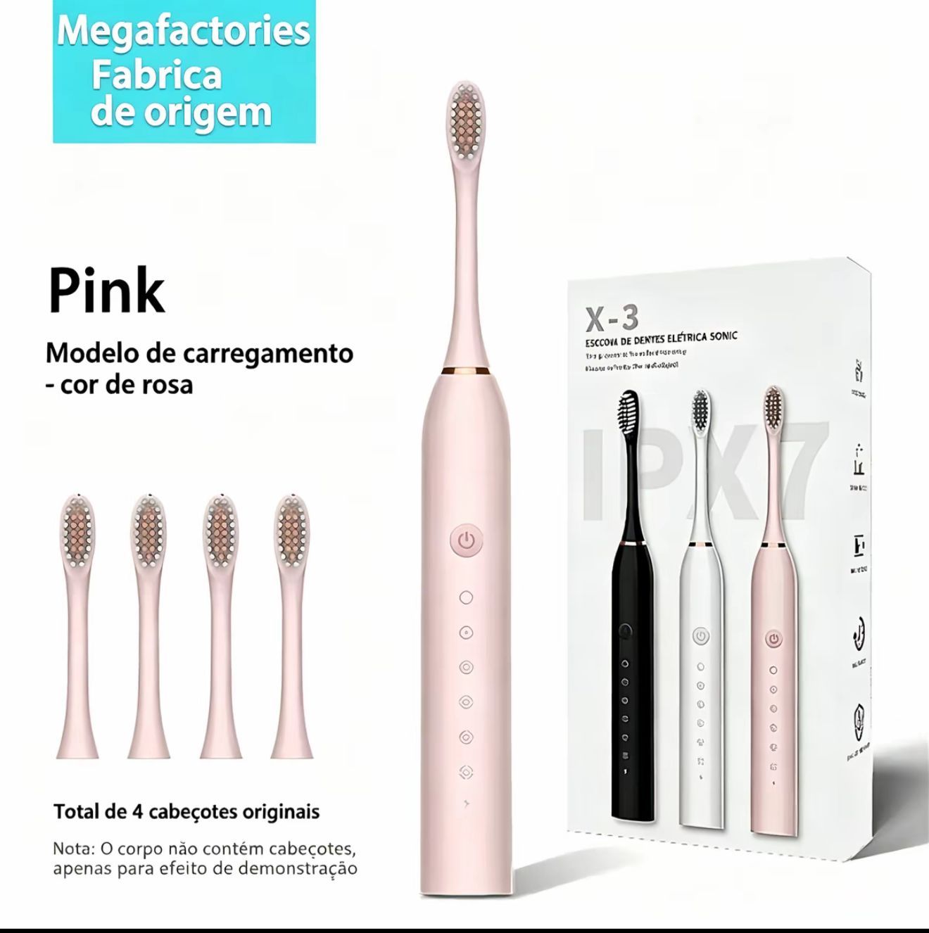 Escova de Dentes Elétrica Sonic X-3 Rosa