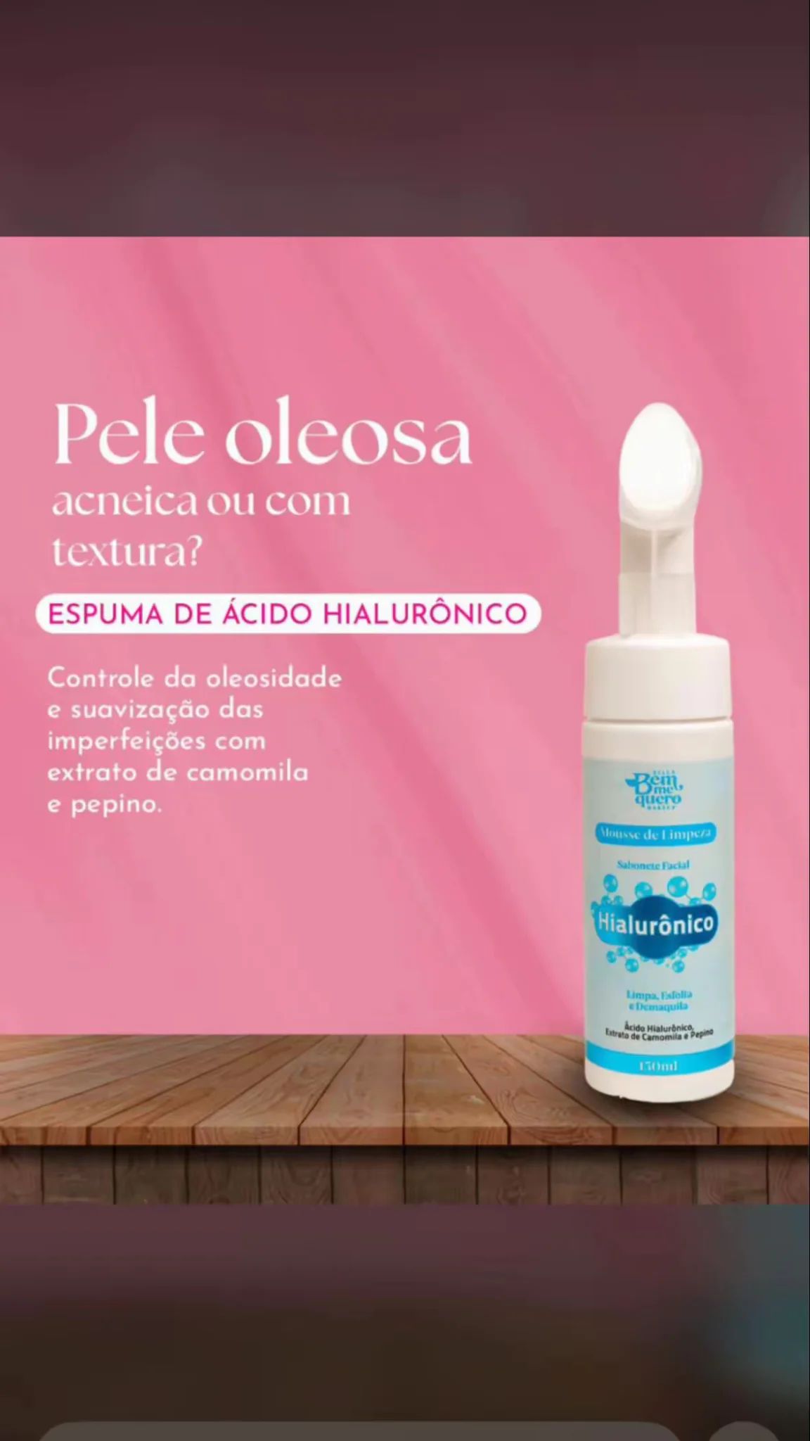 Mousse de Limpeza Facial Hialurônico 150ml