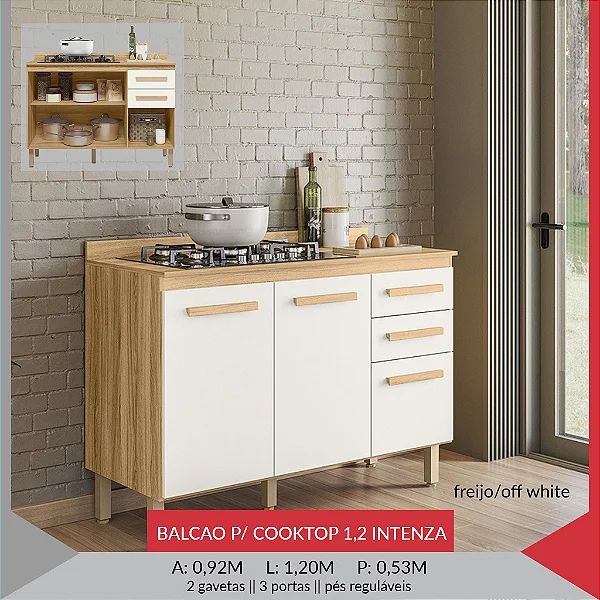 Balcão Cook top 1.2