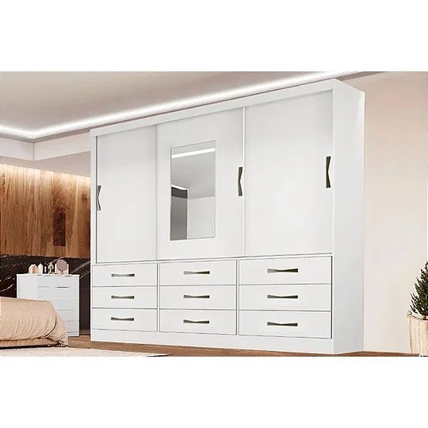Guarda roupa Athenas 3 porta espelho
