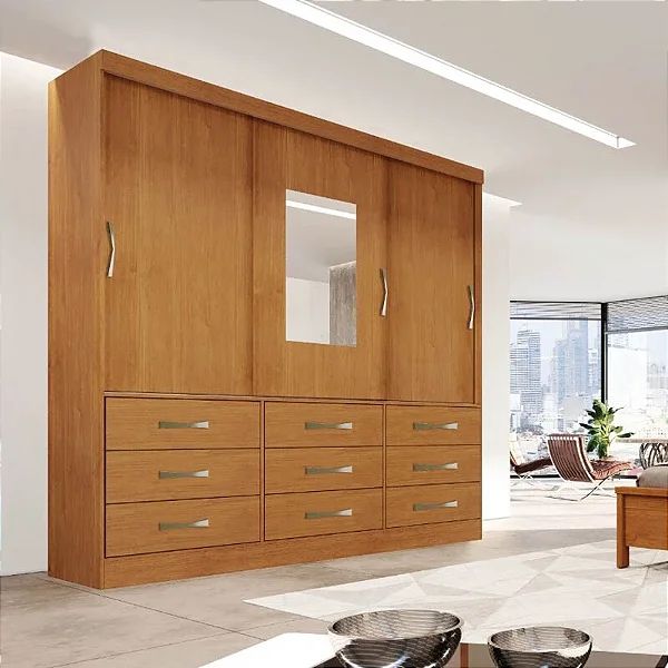 Guarda roupa Athenas 3 porta espelho