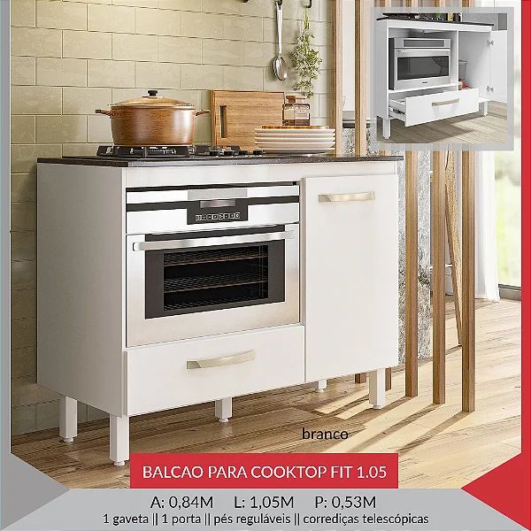 Balcão 1.05 para Cook top