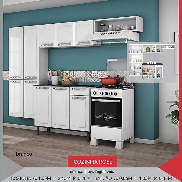Cozinha rose Aço