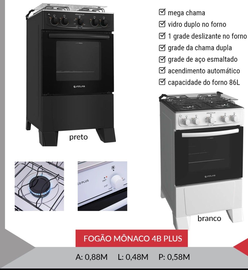Fogão Mônaco automático
