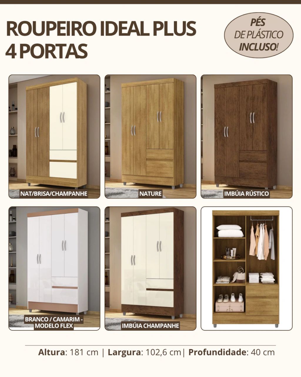 Ropeiro 4 porta ideal plus