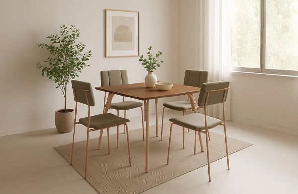 Mesa 90x90 4 cadeira