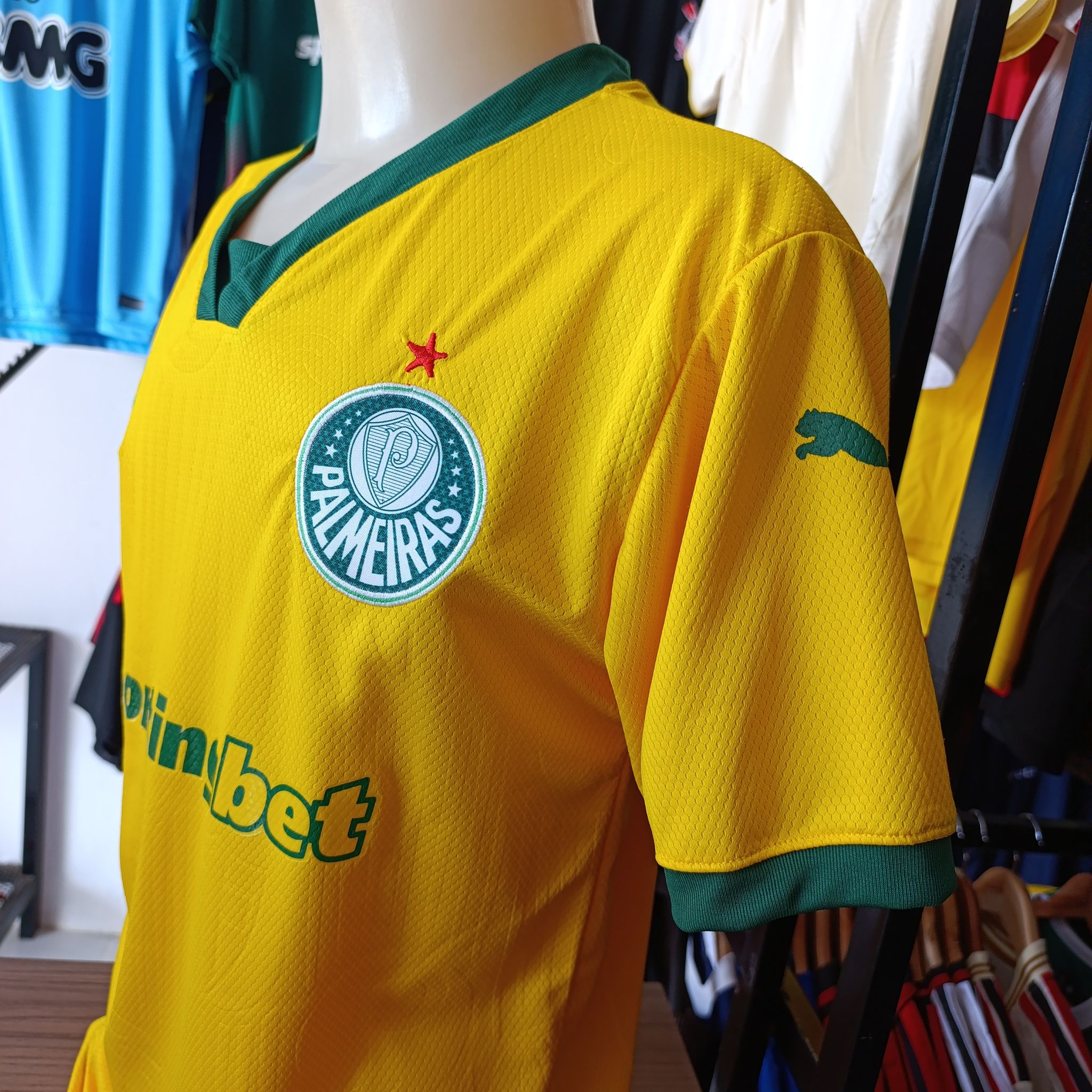 Camisa Palmeiras Amarela - Dri Fit Premium