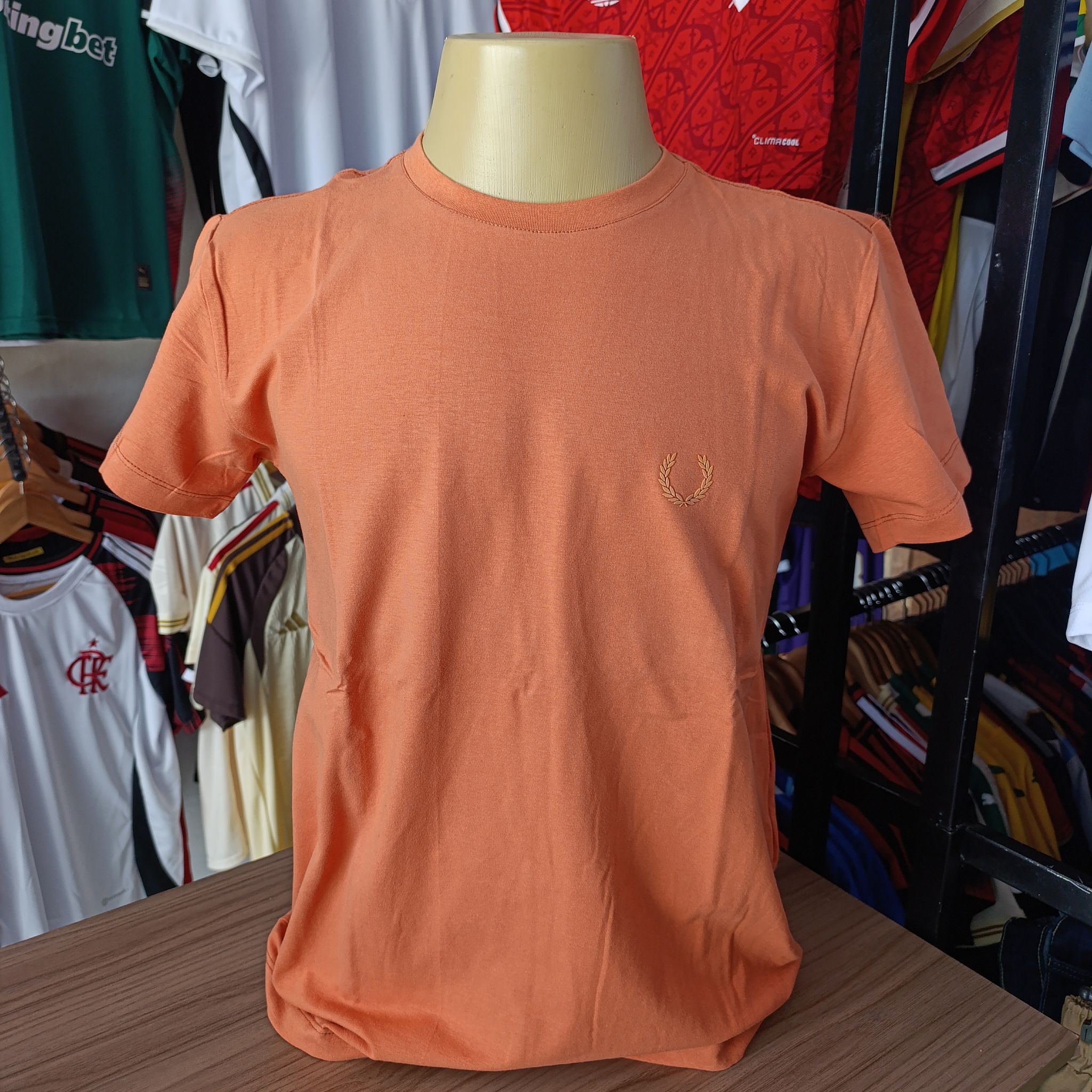 Camisa Peruana Fred Perry - Salmão