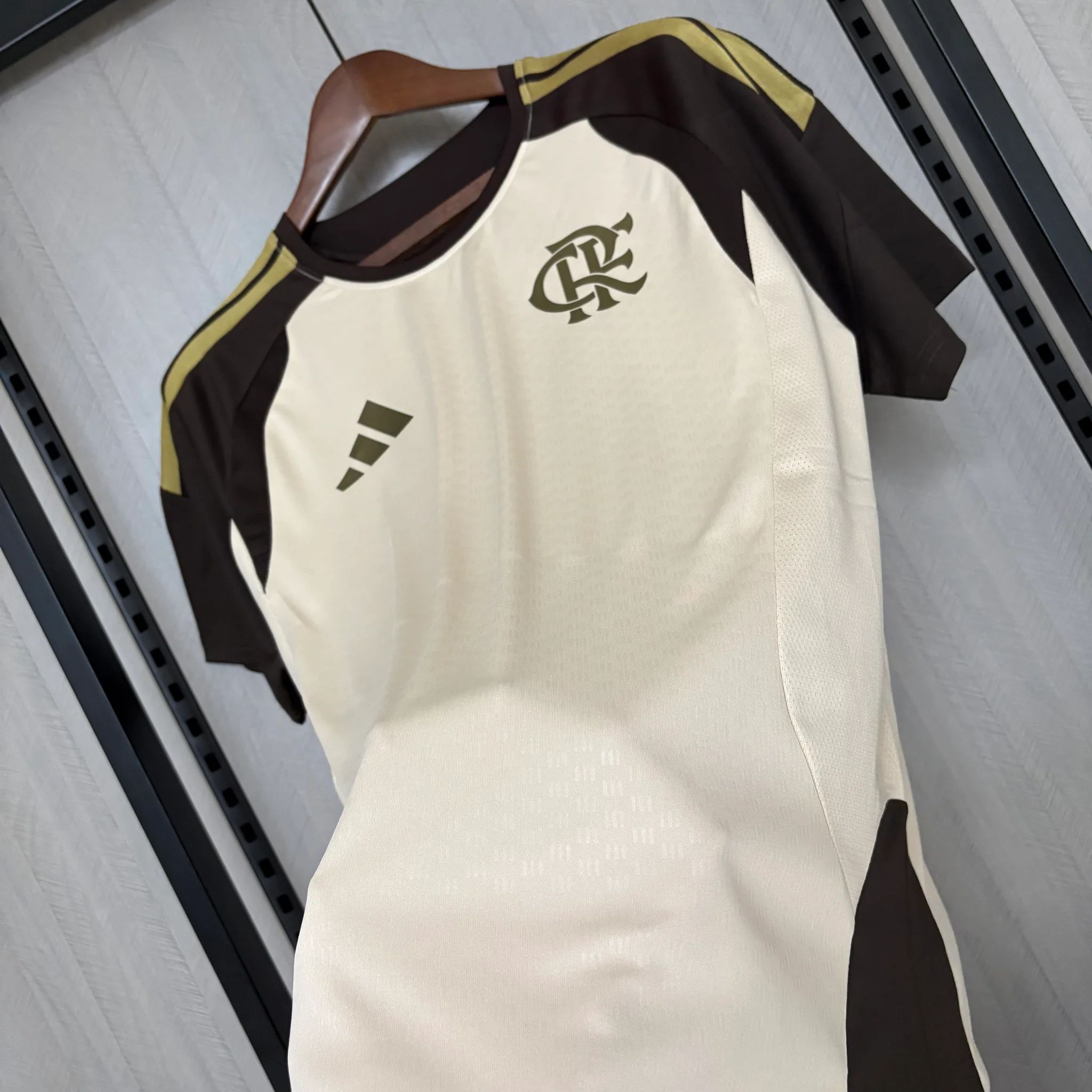 Camisa Flamengo Adidas Bege e Marrom - 1.1