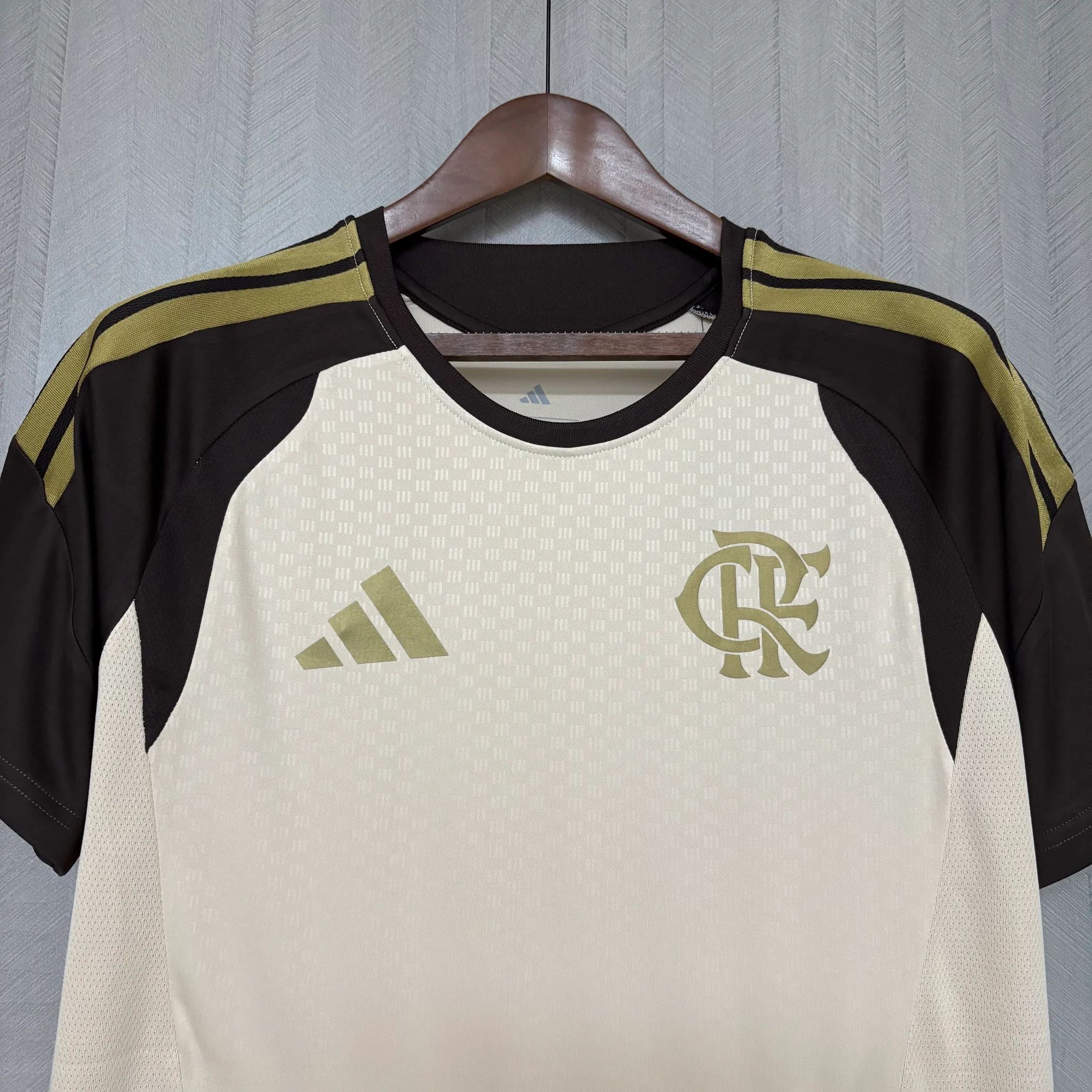 Camisa Flamengo Adidas Bege e Marrom - 1.1