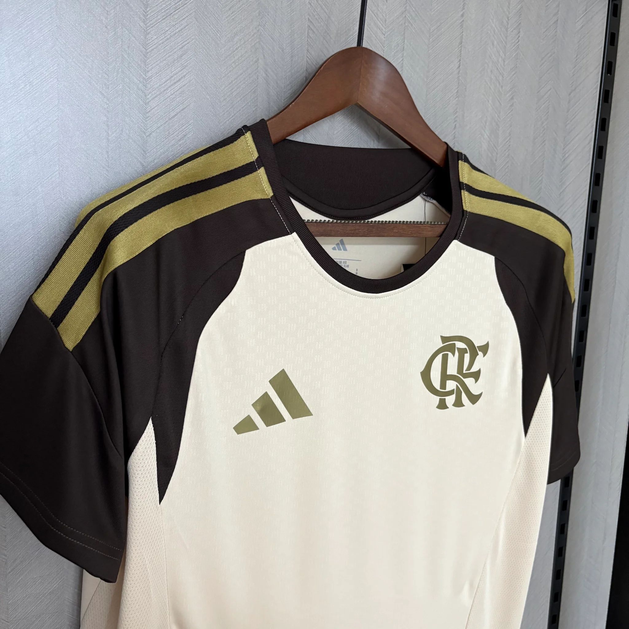 Camisa Flamengo Adidas Bege e Marrom - 1.1