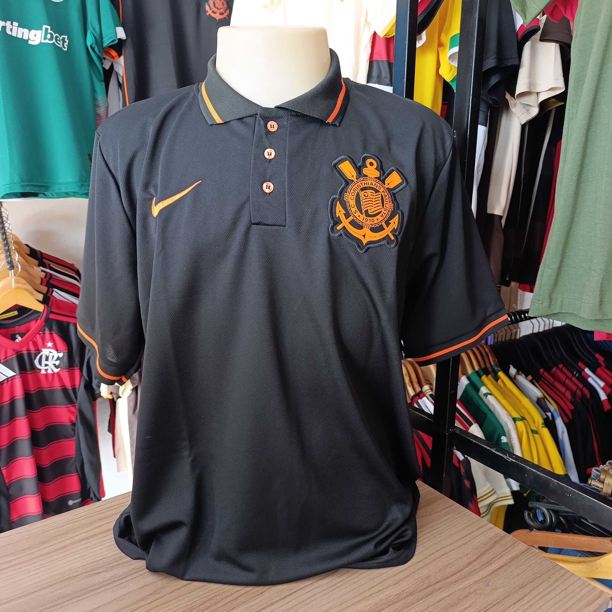 Camisa Polo Corinthians - Dri Fit Premium