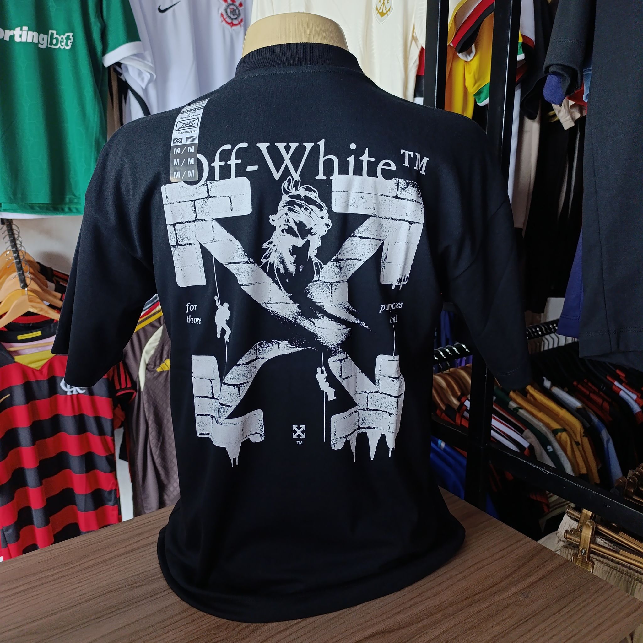 Camisa Oversized - Off White - Black