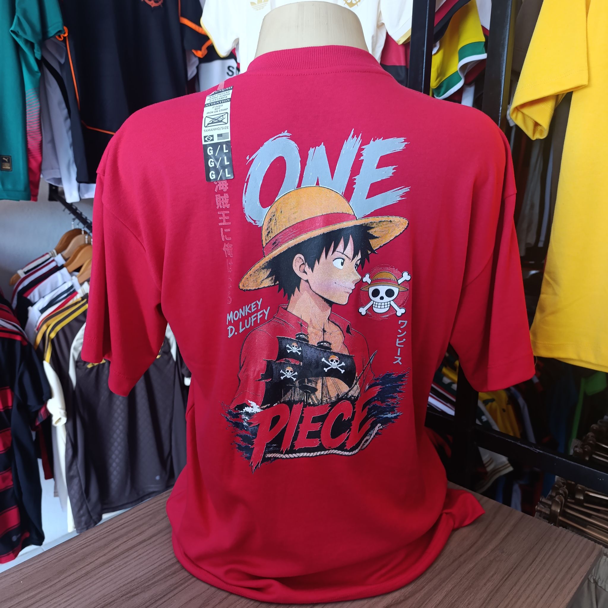Camisa Oversized - One Piece - Vermelha