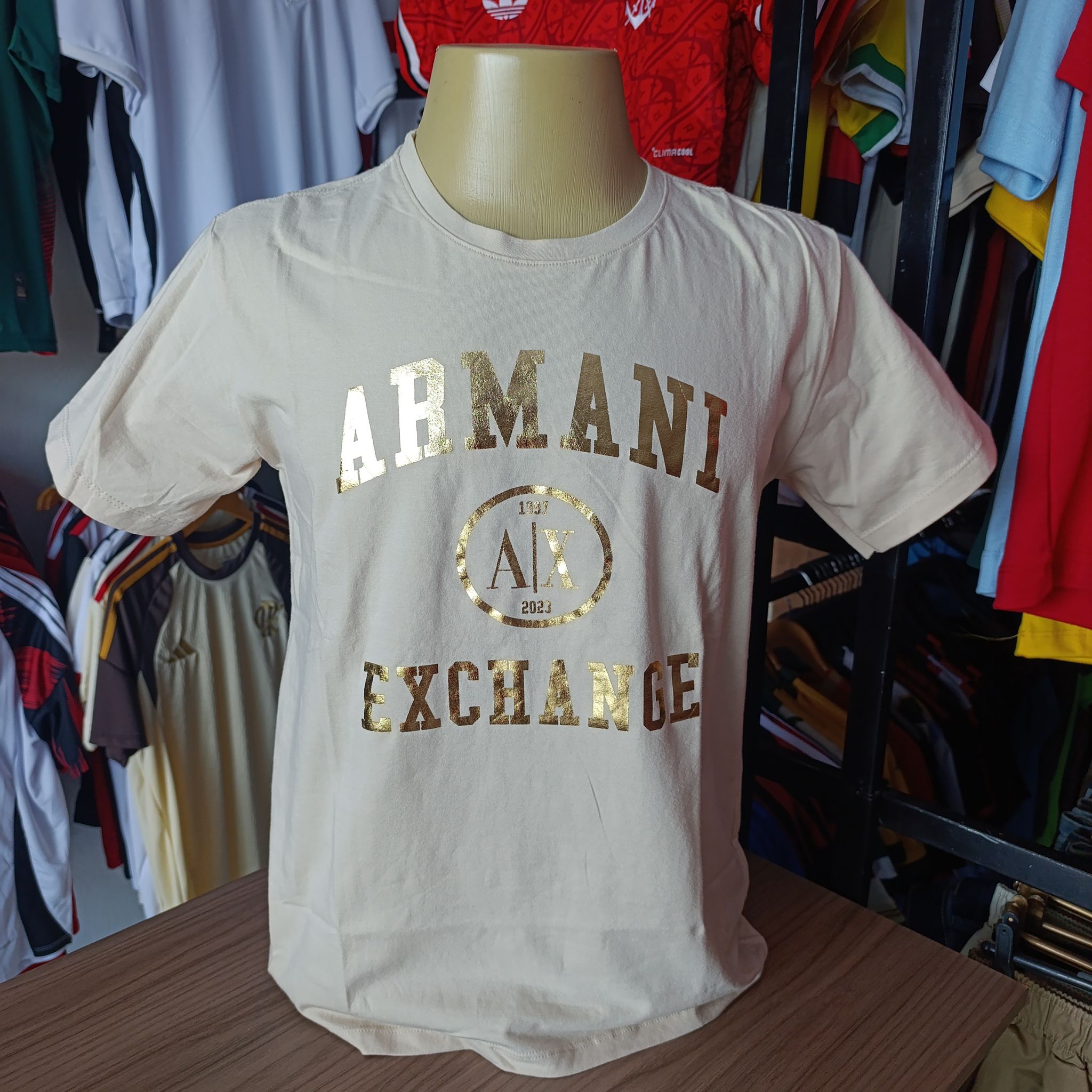 Camisa Peruana Armani Exchange - Bege