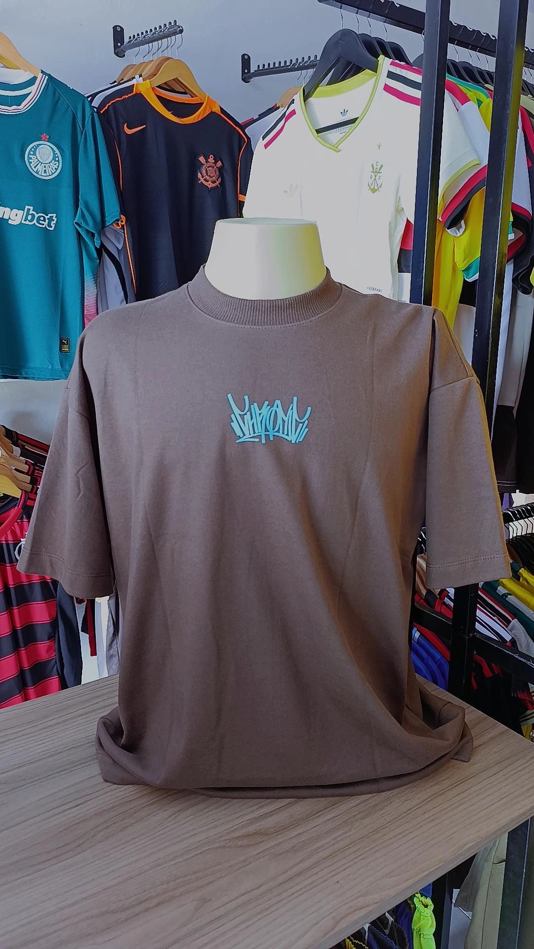Camisa Oversized - Marrom