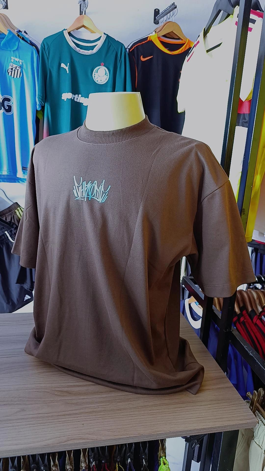 Camisa Oversized - Marrom