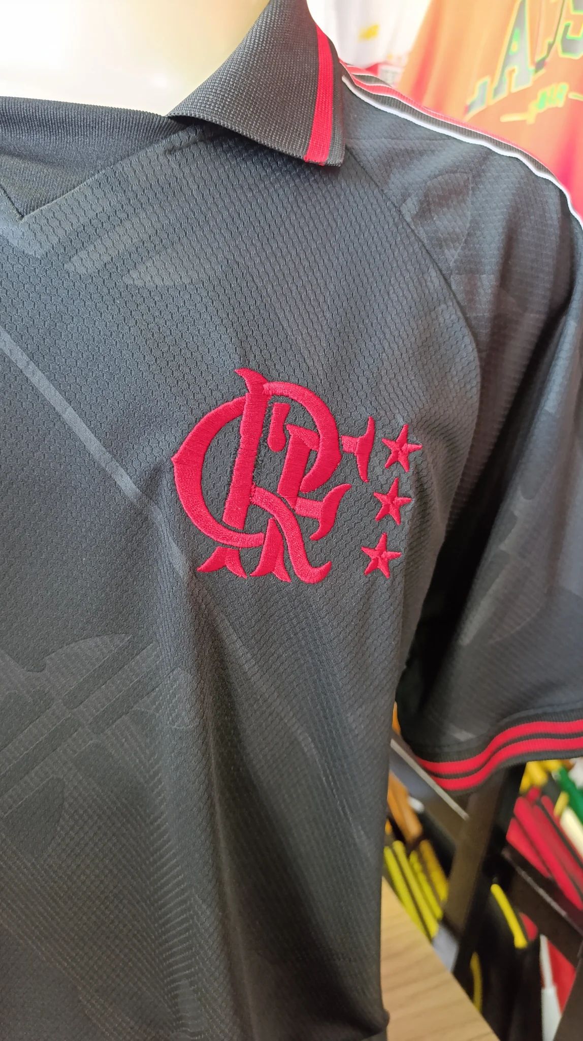 Camisa Flamengo Torcedor Polo Preta - Dri Fit Premium