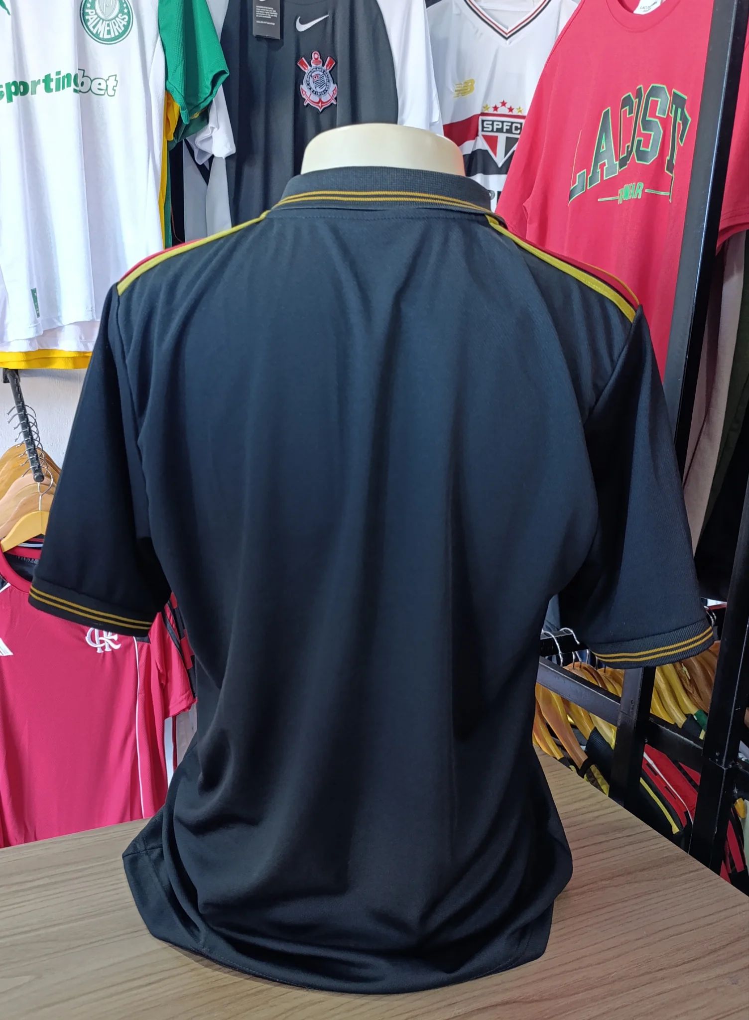 Camisa Flamengo Polo Preta - Dri Fit Premium