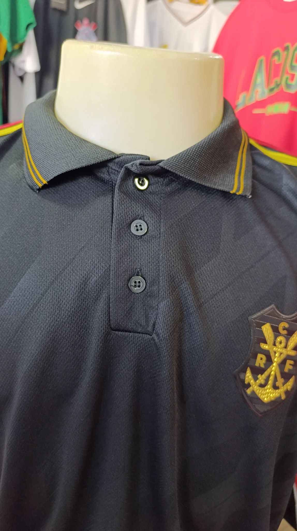 Camisa Flamengo Polo Preta - Dri Fit Premium