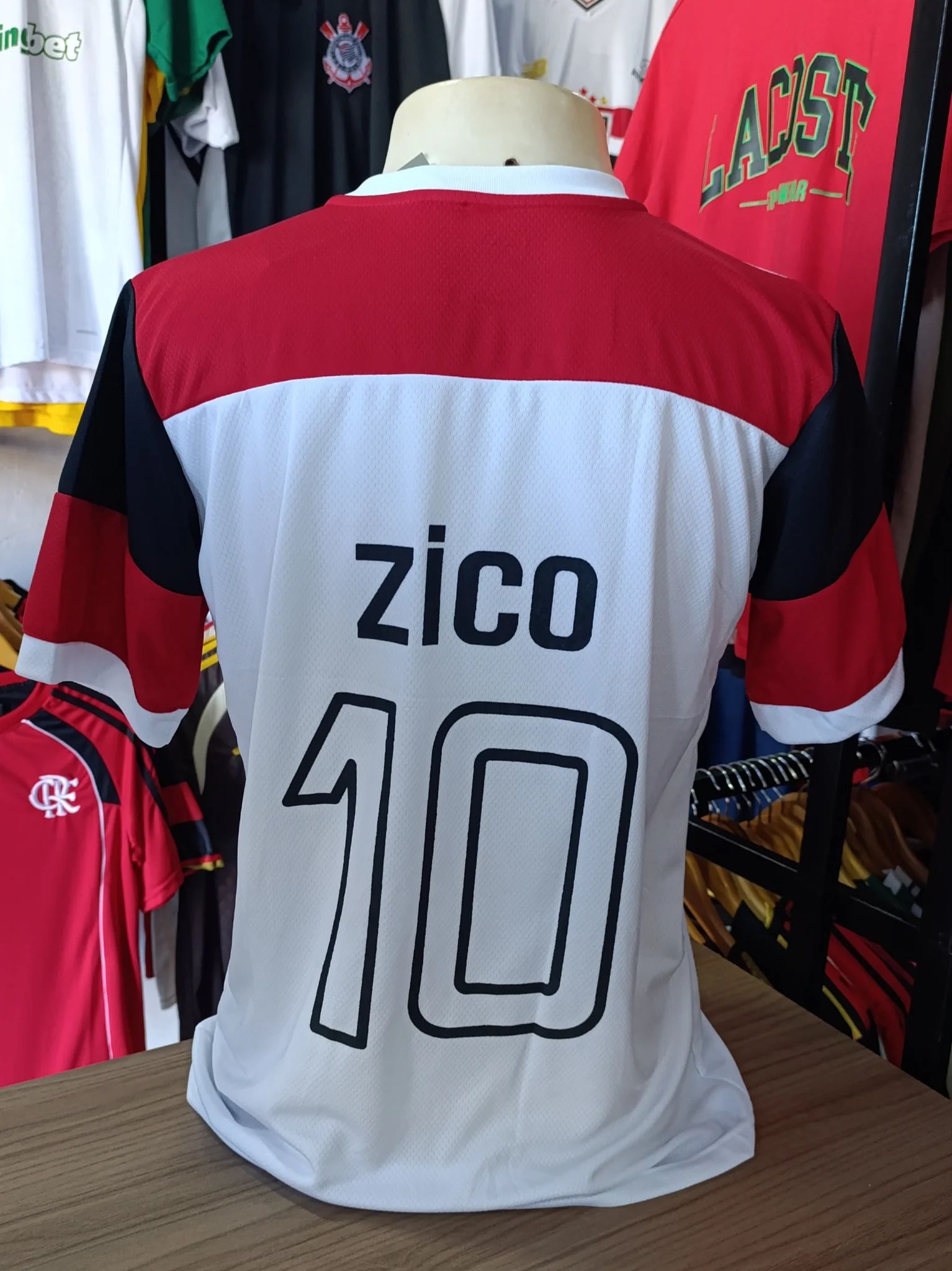 Camisa Flamengo Zico 81 - Branca - Dri Fit Premium