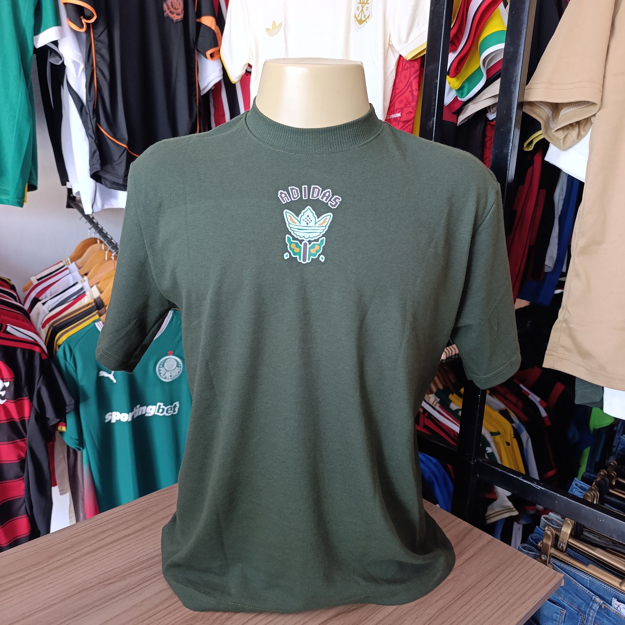 Camisa Oversized - Adidas - Verde Militar
