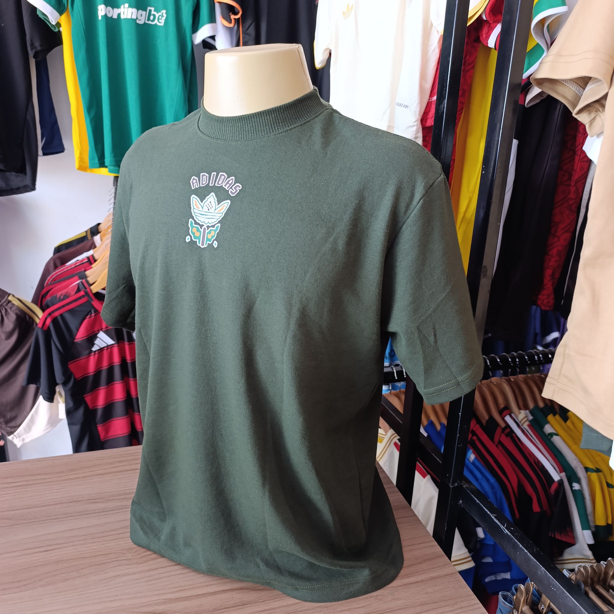 Camisa Oversized - Adidas - Verde Militar