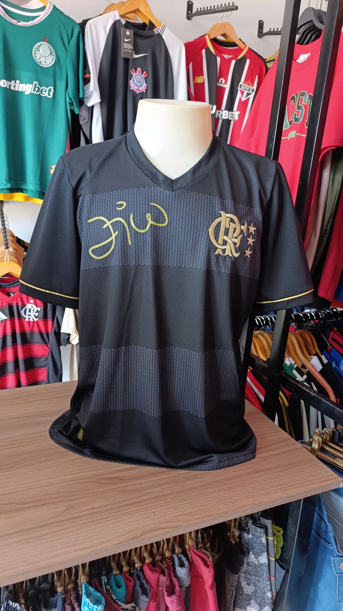 Camisa Flamengo Preta Zico 1981 - Dri Fit Premium
