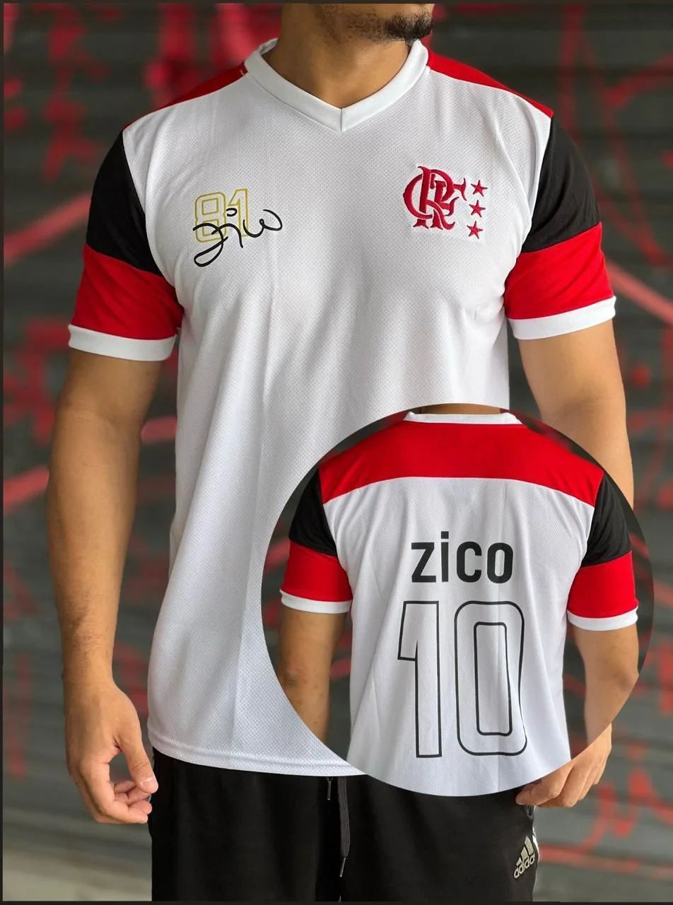 Camisa Flamengo Zico 10 - Dri Fit Premium