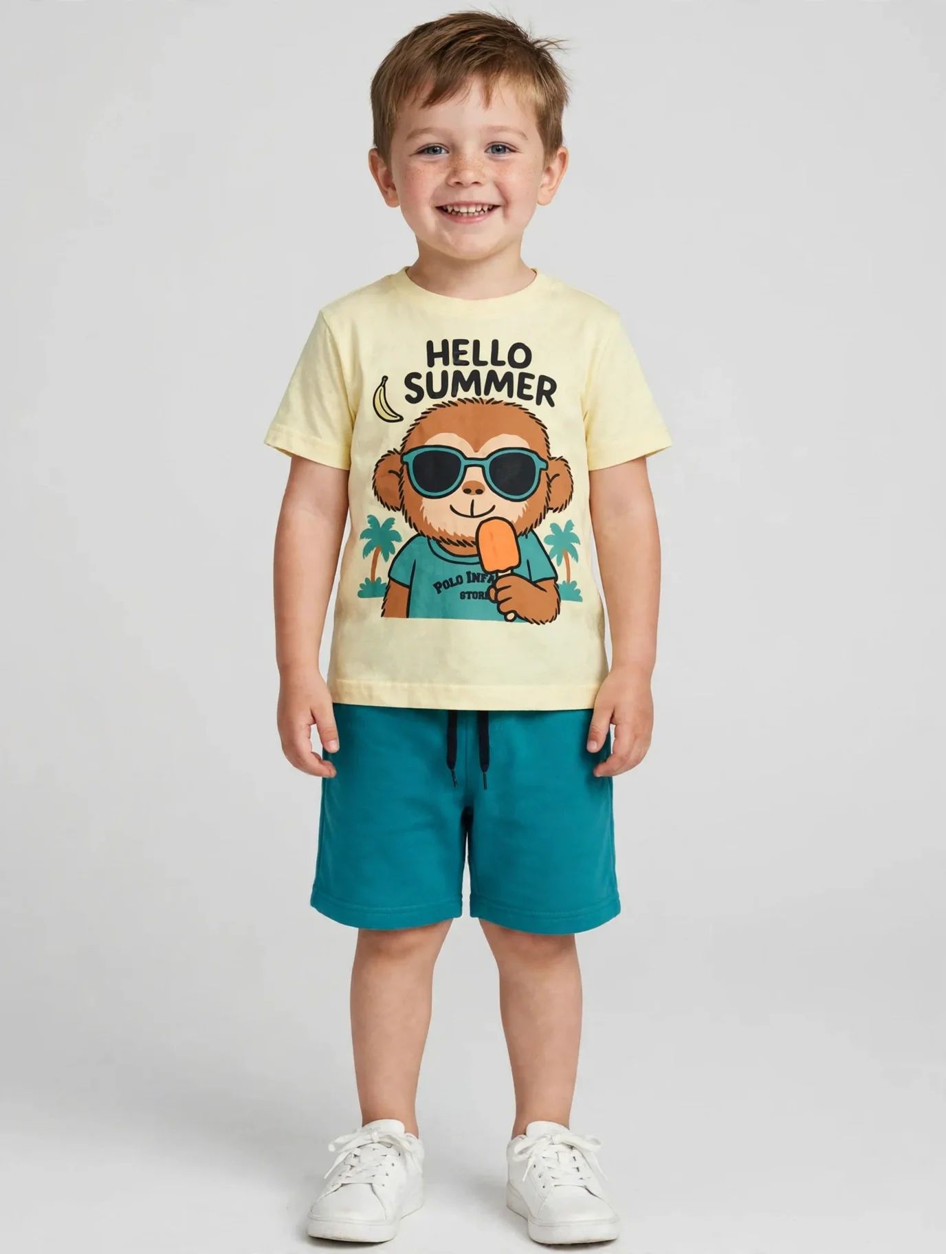 Conjunto Infantil Skatista com Blusa e Short