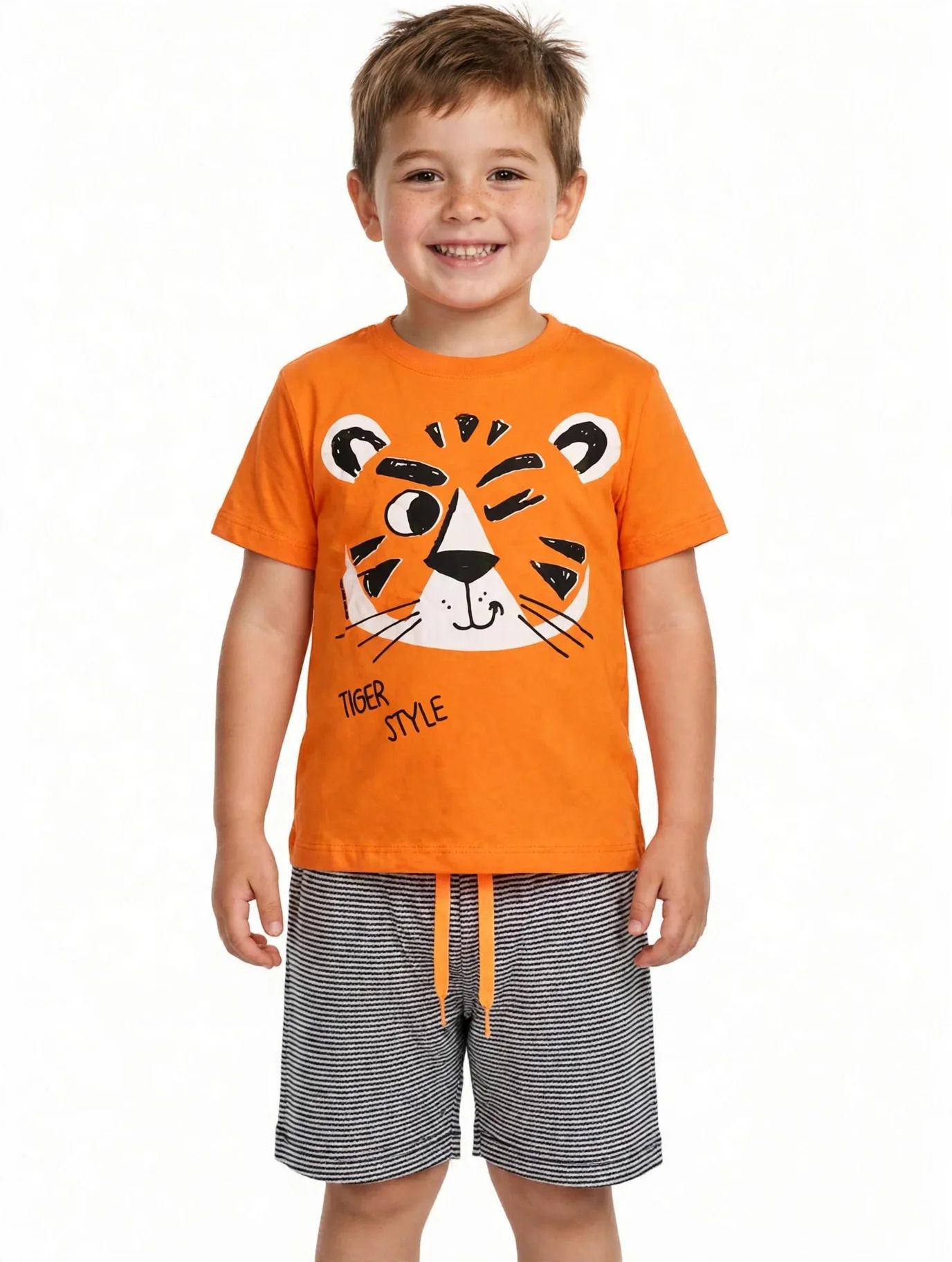 Conjunto Infantil Laranja Tiger Style