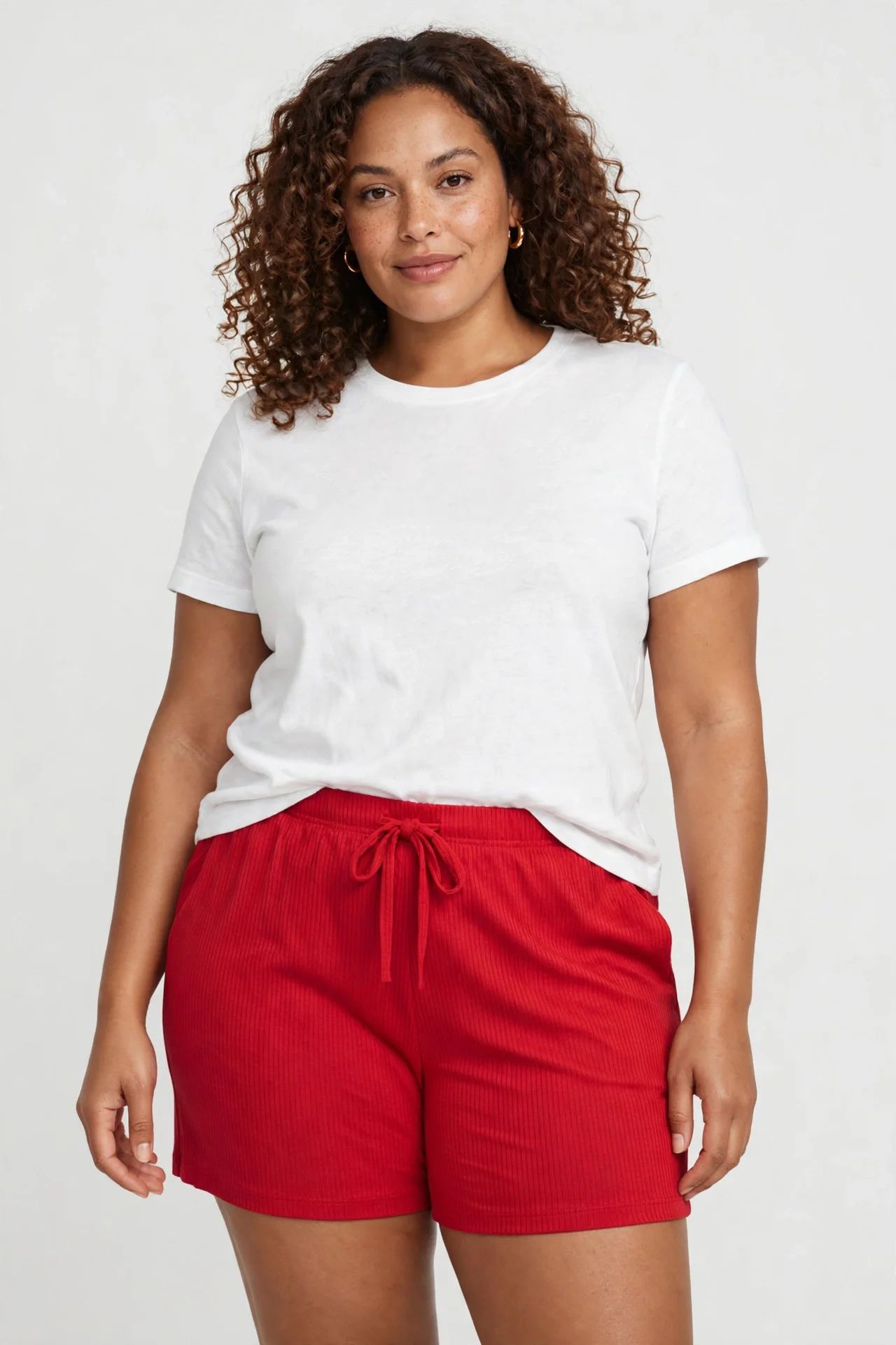 Short Feminino Azul com Cordão