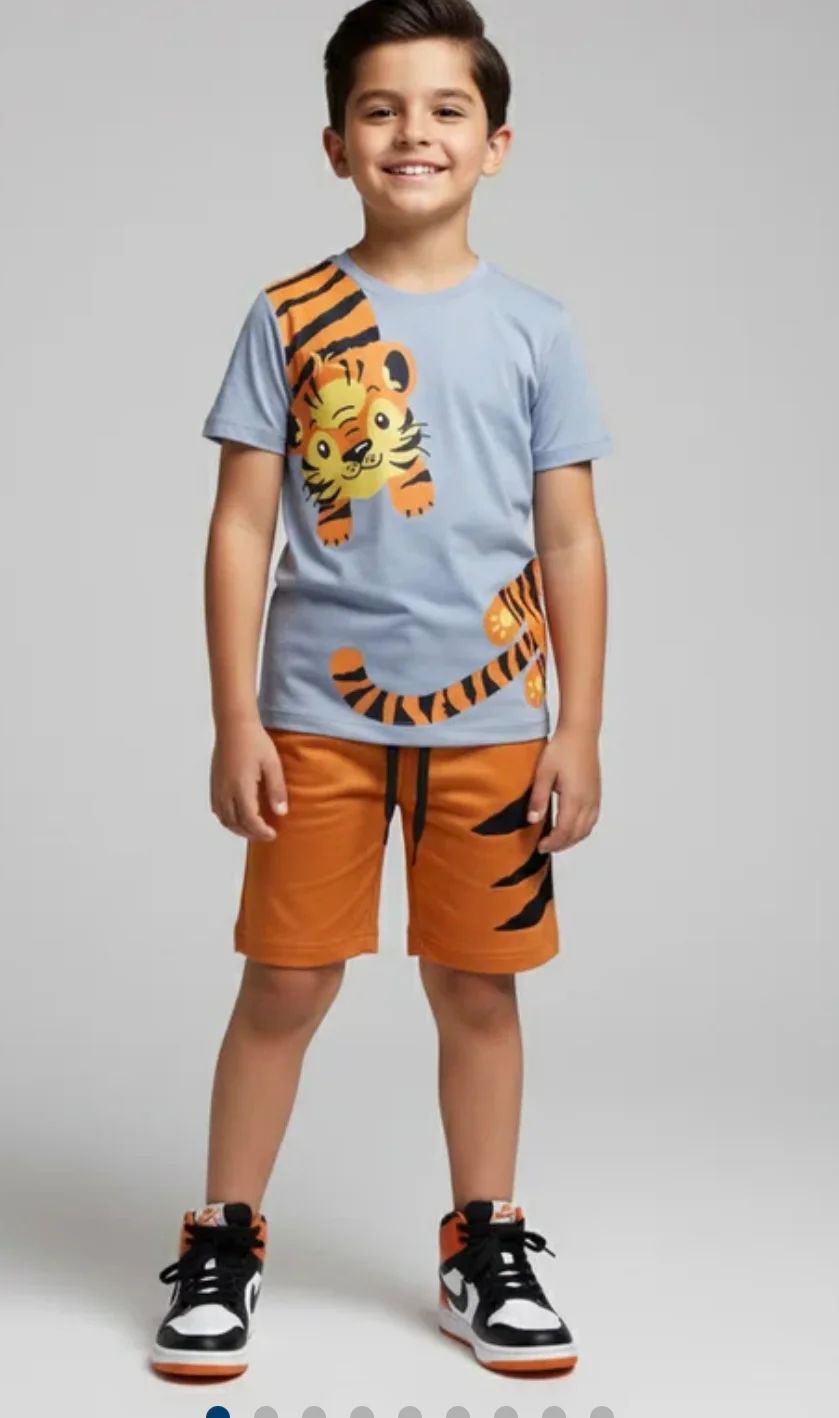 Conjunto Infantil Tigre Camisa e Short