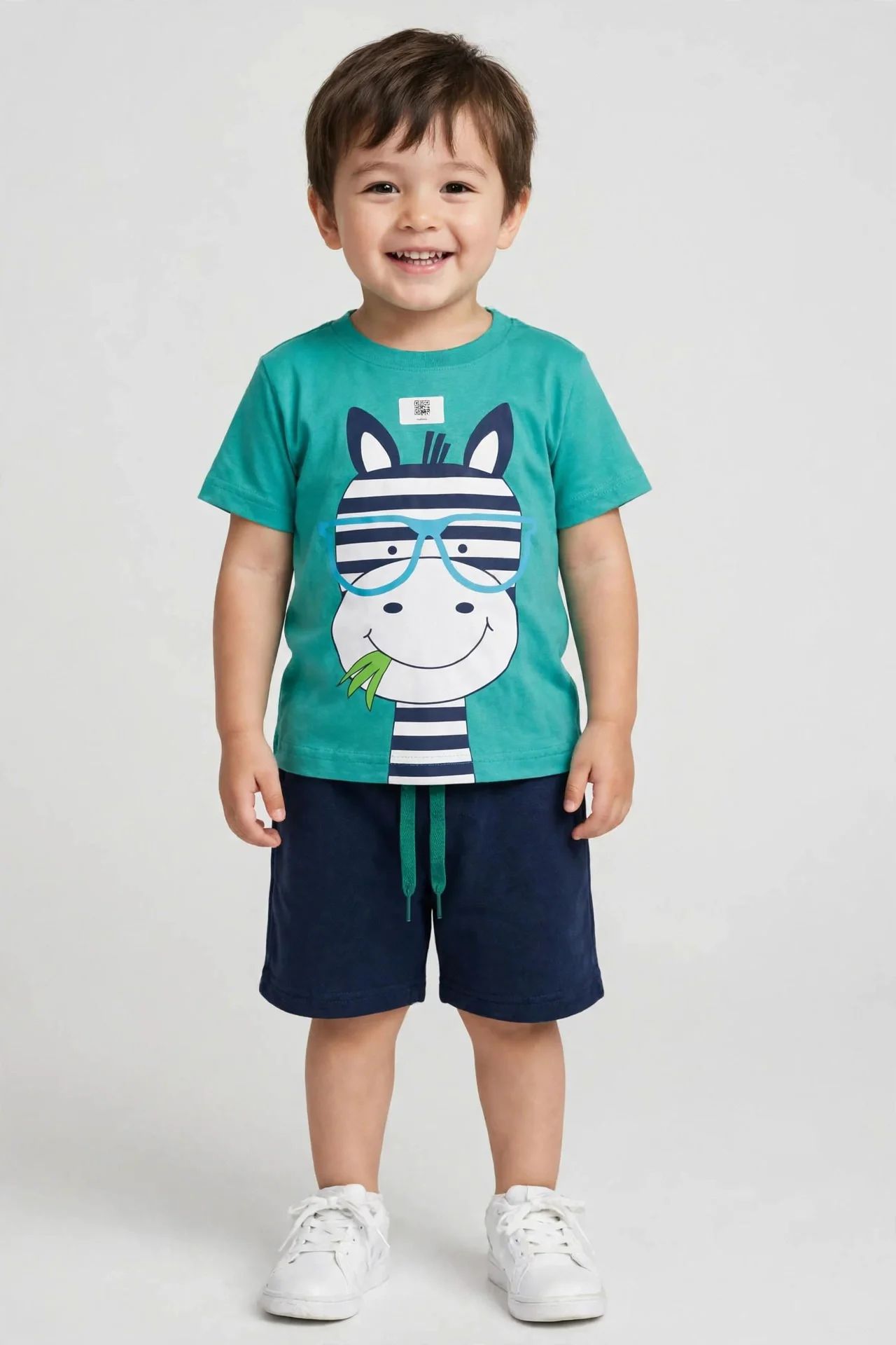 Conjunto Infantil Blusa e Short Zebra