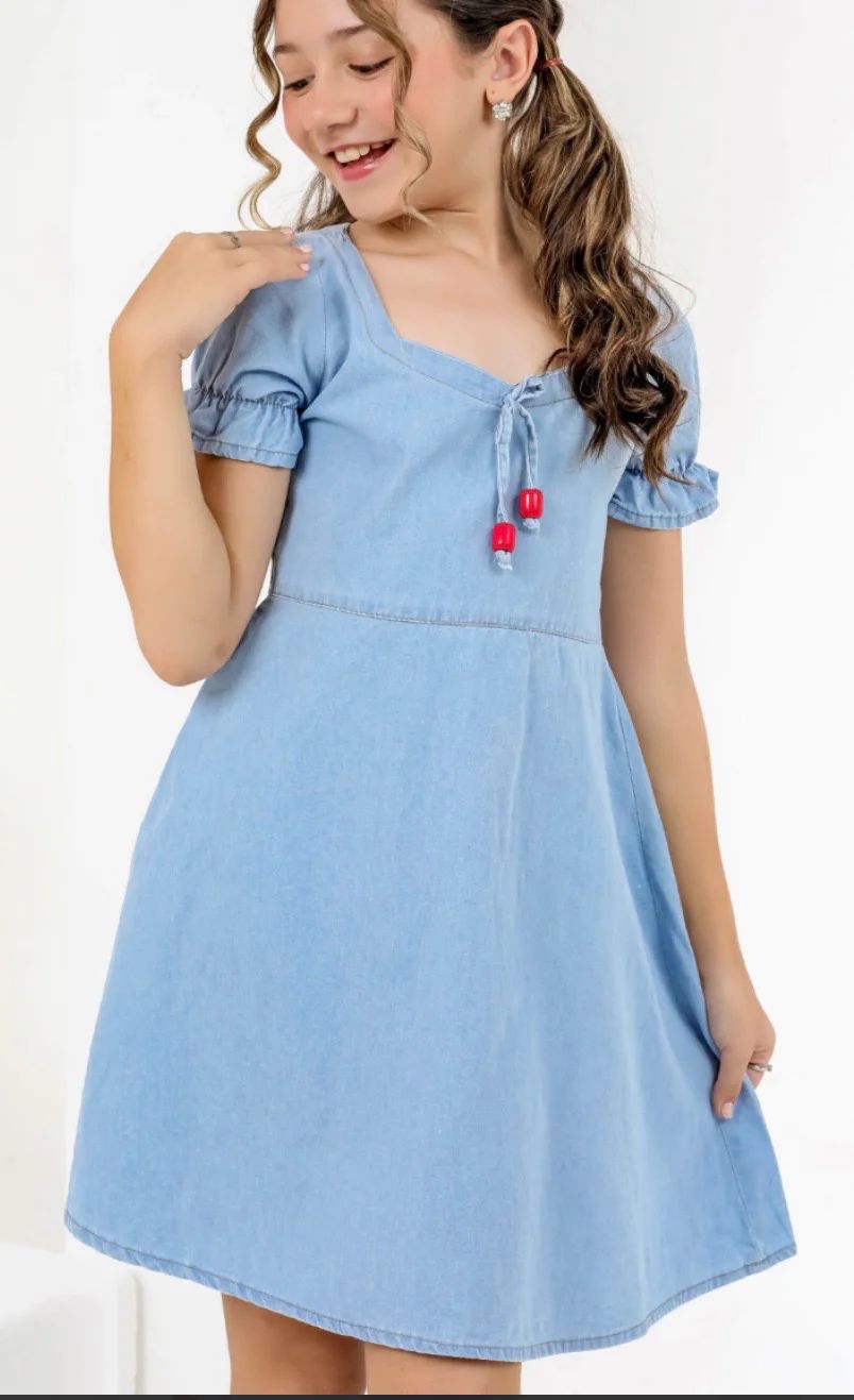 Vestido Jeans Infantil Azul