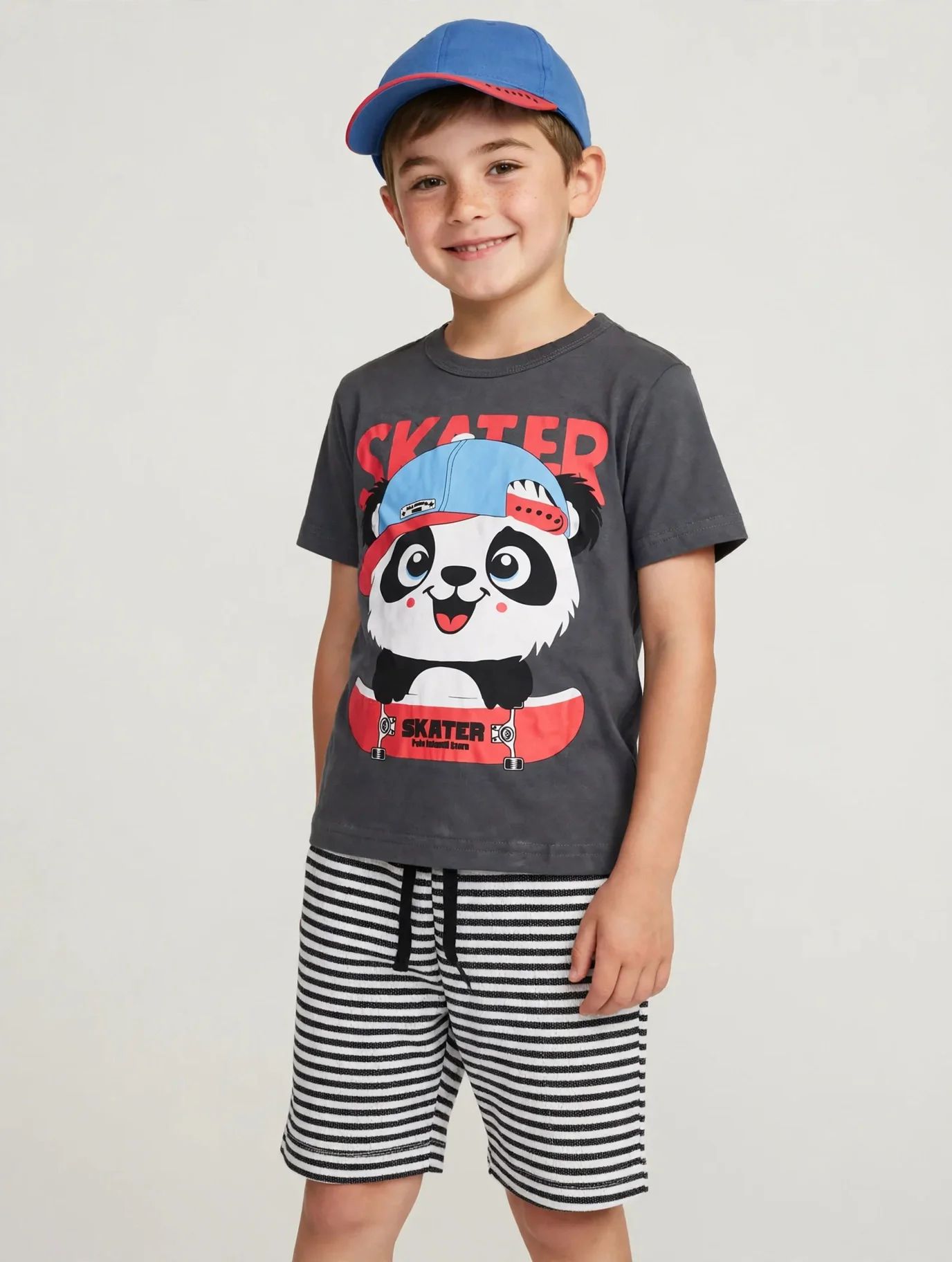 Conjunto Infantil Skatista com Blusa e Short