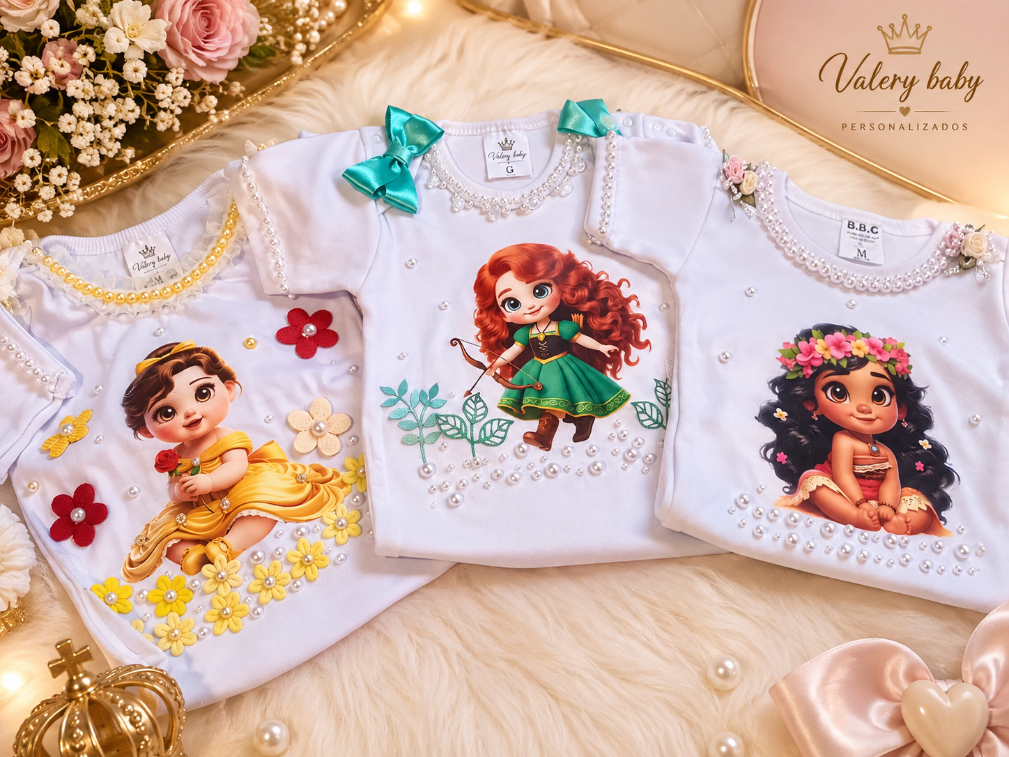 Kit Body infantil personalizado princesas