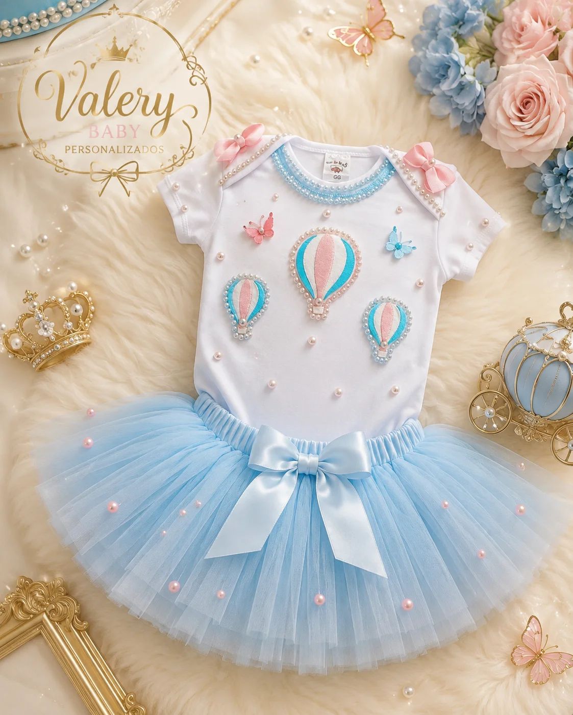 Conjunto Infantil Body e Tutu Balão