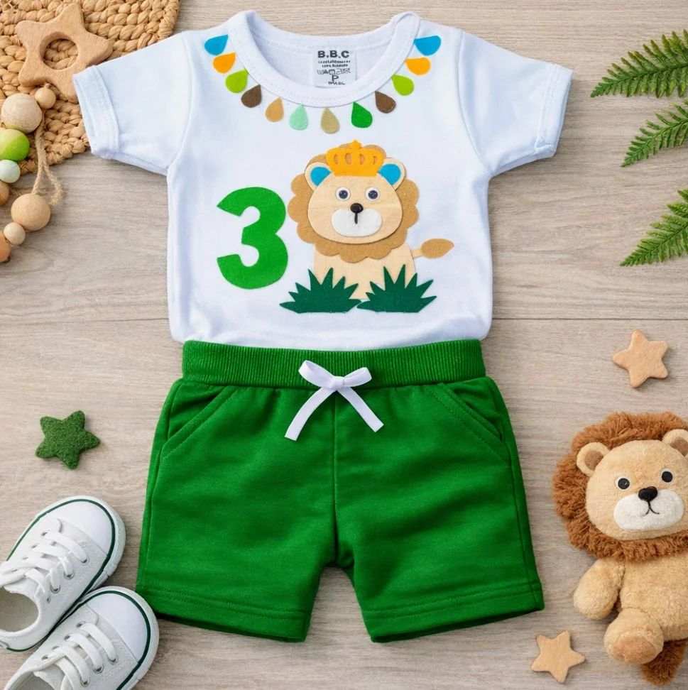 Conjunto Infantil Leão 3 Anos