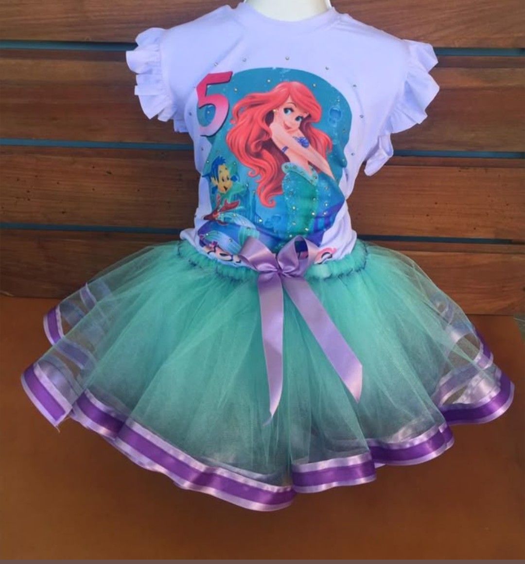 Conjunto Roupa Infantil Tematica Pequena Sereia