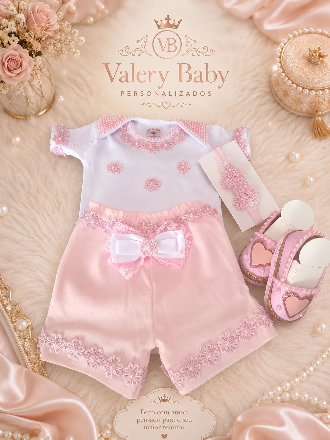Conjunto Roupa Bebê Menina Personalizado